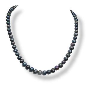 Sterling Freshwater Peacock Pearl Necklace